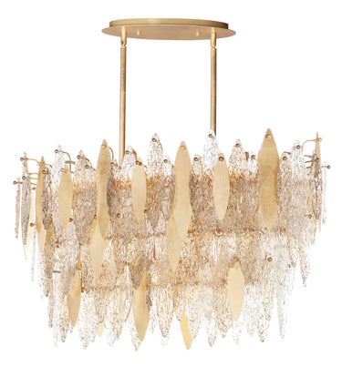 Maxim Lighting Majestic 18-Light Linear Chandelier Gold Leaf