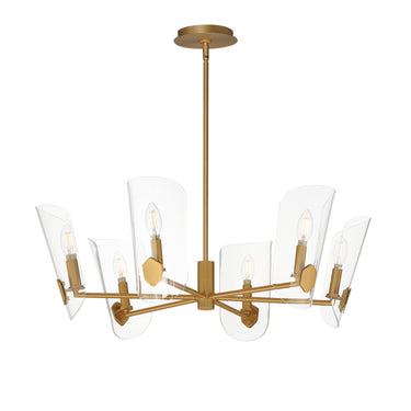 Maxim Lighting Armory 6-Light Chandelier Natural Aged Brass
