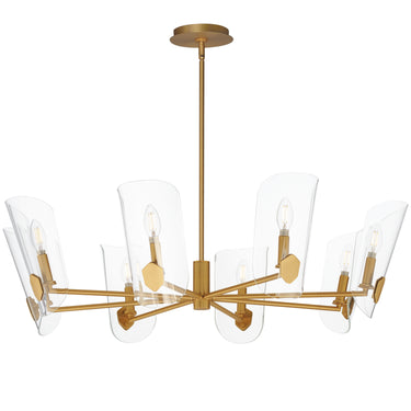 Maxim Lighting Armory 8-Light Chandelier Natural Aged Brass