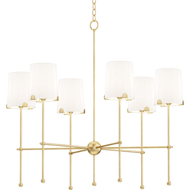 Maxim Lighting Huntington 6-Light Chandelier Satin Brass