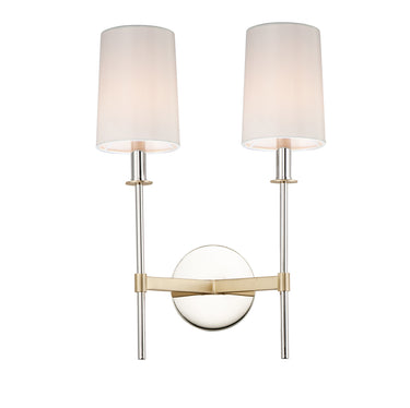 Maxim Lighting Uptown 2-Light Wall Sconce Satin Brass/Polished Nickel