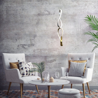 Finesse Decor Prague Small Vertical Chandelier - Gold & Chrome