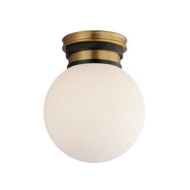 Maxim Lighting San Simeon LED Flush Mount Black/Natural Aged Brass