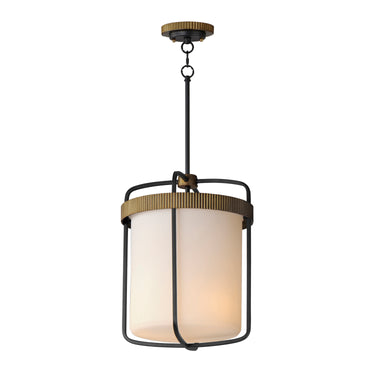 Maxim Lighting Ruffles 3-Light Pendant Black/Antique Brass
