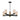 Maxim Lighting Ruffles 5-Light Chandelier Black/Antique Brass