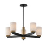 Maxim Lighting Ruffles 5-Light Chandelier Black/Antique Brass