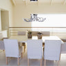 Finesse Decor 6 Petal Flower Dimmable LED Chandelier Chrome