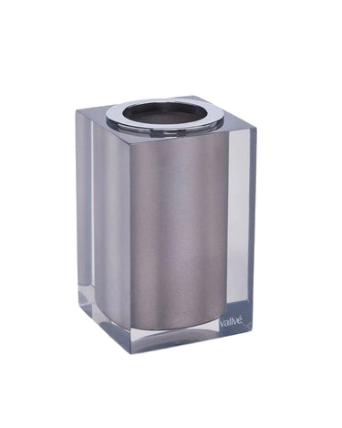 Gloss Platinum Toothbrush Holder by Vallvé, front view