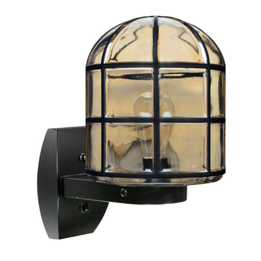 Costaluz 3417 wall lantern: Black | Besa Lighting