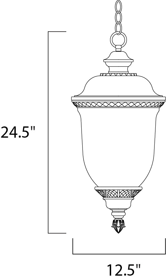 Maxim Carriage House DC 3-Light Outdoor Hanging Lantern