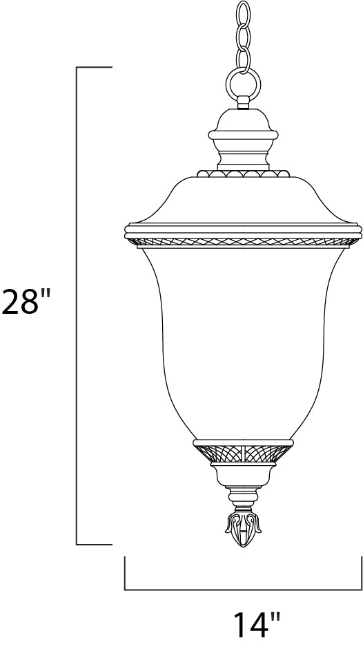 Maxim Carriage House DC 3-Light Outdoor Hanging Lantern