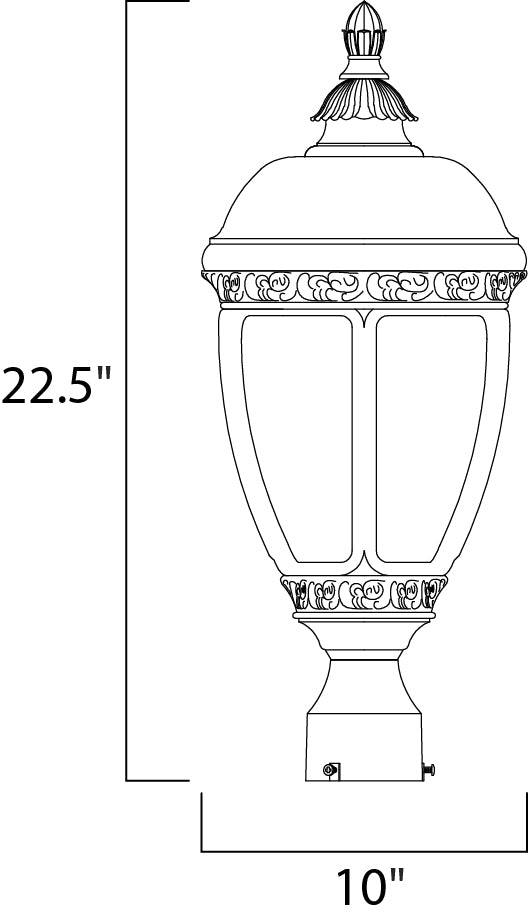 Maxim Knob Hill Cast 3-Light Outdoor Pole/Post Lantern