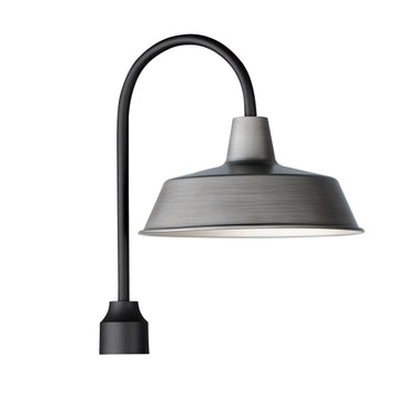 Maxim Lighting Pier M Post Lantern Weathered Zinc/Black