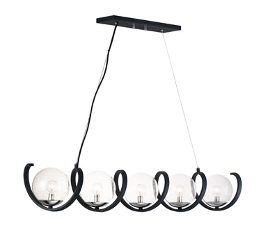 Maxim Lighting Curlicue 5-Light Pendant Black/Polished Nickel
