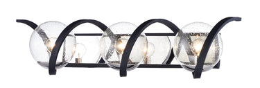 Maxim Lighting Curlicue 3-Light Bath Vanity Black/Polished Nickel