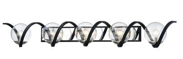 Maxim Lighting Curlicue 5-Light Bath Vanity Black/Polished Nickel
