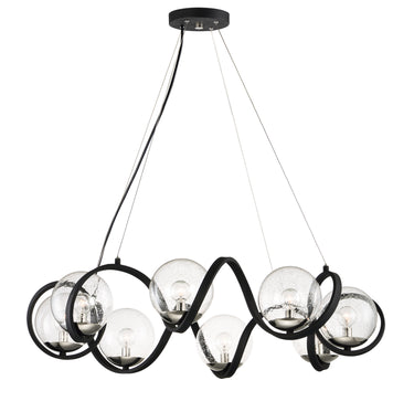Maxim Lighting Curlicue 8-Light Pendant Black/Polished Nickel