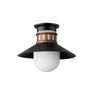 Maxim Lighting Admiralty Outdoor Flush Mount Black/Antique Brass