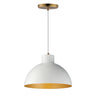 Maxim Lighting Rockport 12" Pendant White/Natural Aged Brass