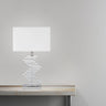 Finesse Decor Crystal Two Tone Paved Table Lamp 1 Light