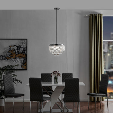 Finesse Decor Cinderella Crystal Round Chandelier Pendant Chrome