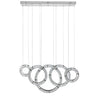 Finesse Decor 5 Hoop Crystal Progression Chandelier Chrome