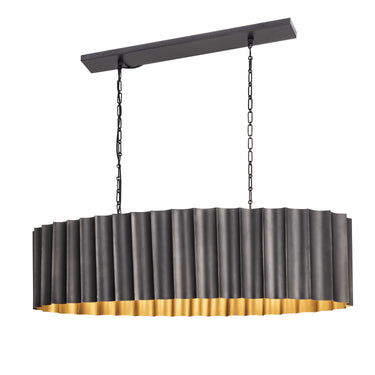 Maxim Lighting Allegra 5-Light Linear Pendant Gunmetal/Gold