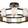 Maxim Lighting Radiant 9-Light LED Flush Mount Black/Gold Leaf