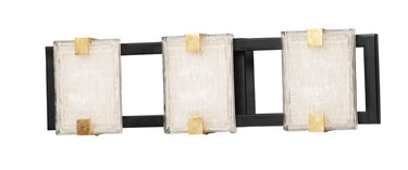Maxim Lighting Radiant 3-Light LED Bath Vanity Black/Gold Leaf
