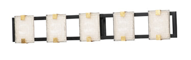 Maxim Lighting Radiant 5-Light LED Bath Vanity Black/Gold Leaf