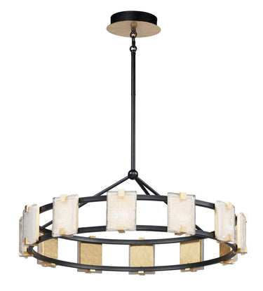 Maxim Lighting Radiant 12-Light LED Chandelier Black/Gold Leaf