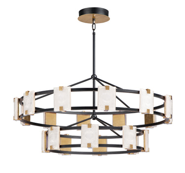 Maxim Lighting Radiant 20-Light LED Chandelier Black/Gold Leaf