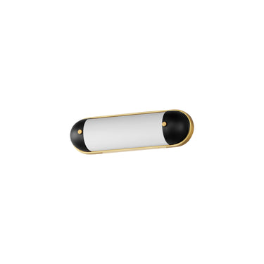 Maxim Lighting Capsule 18" LED Bath Vanity CCT Select Black/Natural Aged Brass