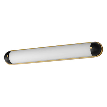 Maxim Lighting Capsule 36" LED Bath Vanity CCT Select Black/Natural Aged Brass