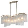 Maxim Lighting Victoria 6-Light Linear Chandelier Golden Silver