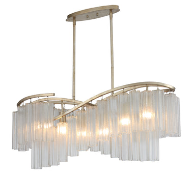 Maxim Lighting Victoria 6-Light Linear Chandelier Golden Silver