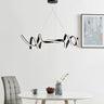 Finesse Decor Munich LED Horizontal Chandelier Black