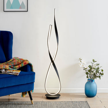 Finesse Decor Vienna LED 55" Tall Floor Lamp Matte Black