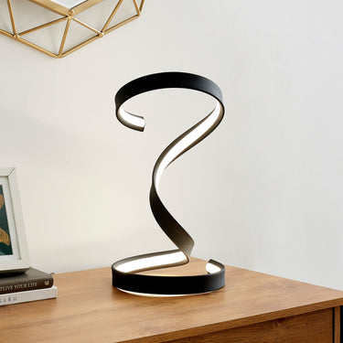 Finesse Decor Hamburg Black Table Lamp LED Strip & Dimmable Switch