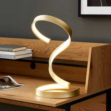 Finesse Decor Hamburg Gold Table Lamp LED Strip & Dimmable Switch
