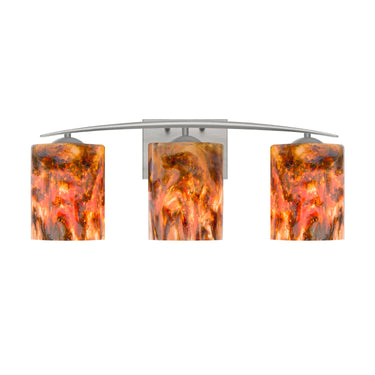 Lava vanity light: Satin Nickel finish | Besa Lighting