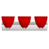 Sasha vanity light: Red Cloud, Satin Nickel | Besa Lighting