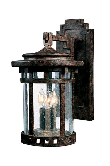 Maxim Lighting Santa Barbara VX 3-Light Outdoor Wall Lantern Sienna