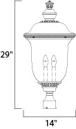 Maxim Carriage House VX 3-Light Outdoor Pole/Post Lan