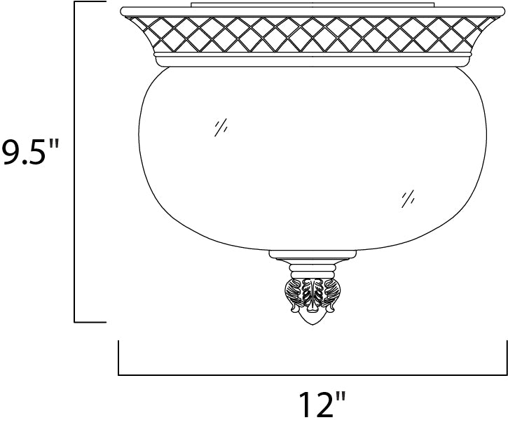 Maxim Carriage House 2-Light Outdoor Ceiling Mount