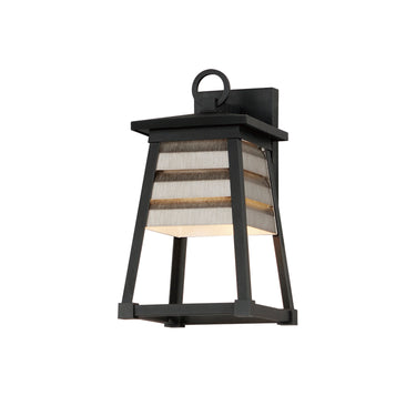 Maxim Lighting Shutters Small Outdoor Wall Sconce Weathered Zinc/Black
