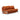 Minimalist rust orange queen sleeper sofa with cubed modular design