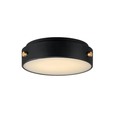 Maxim Lighting Rivet VX LED Flush Mount Black/Antique Brass