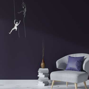 Finesse Decor Matte Black & White Wall Sculpture Couple