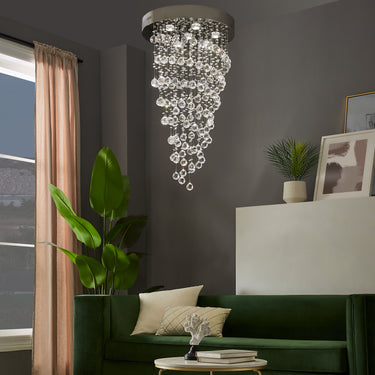 Finesse Decor Crystal Double Helix Chandelier 7 Lights